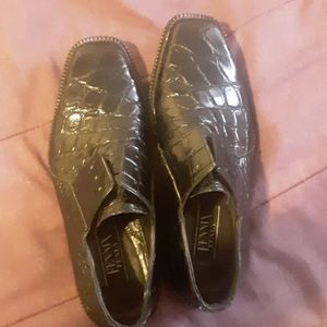 Mens Size 8 Fennix Italy Alligator Dress Shoe
